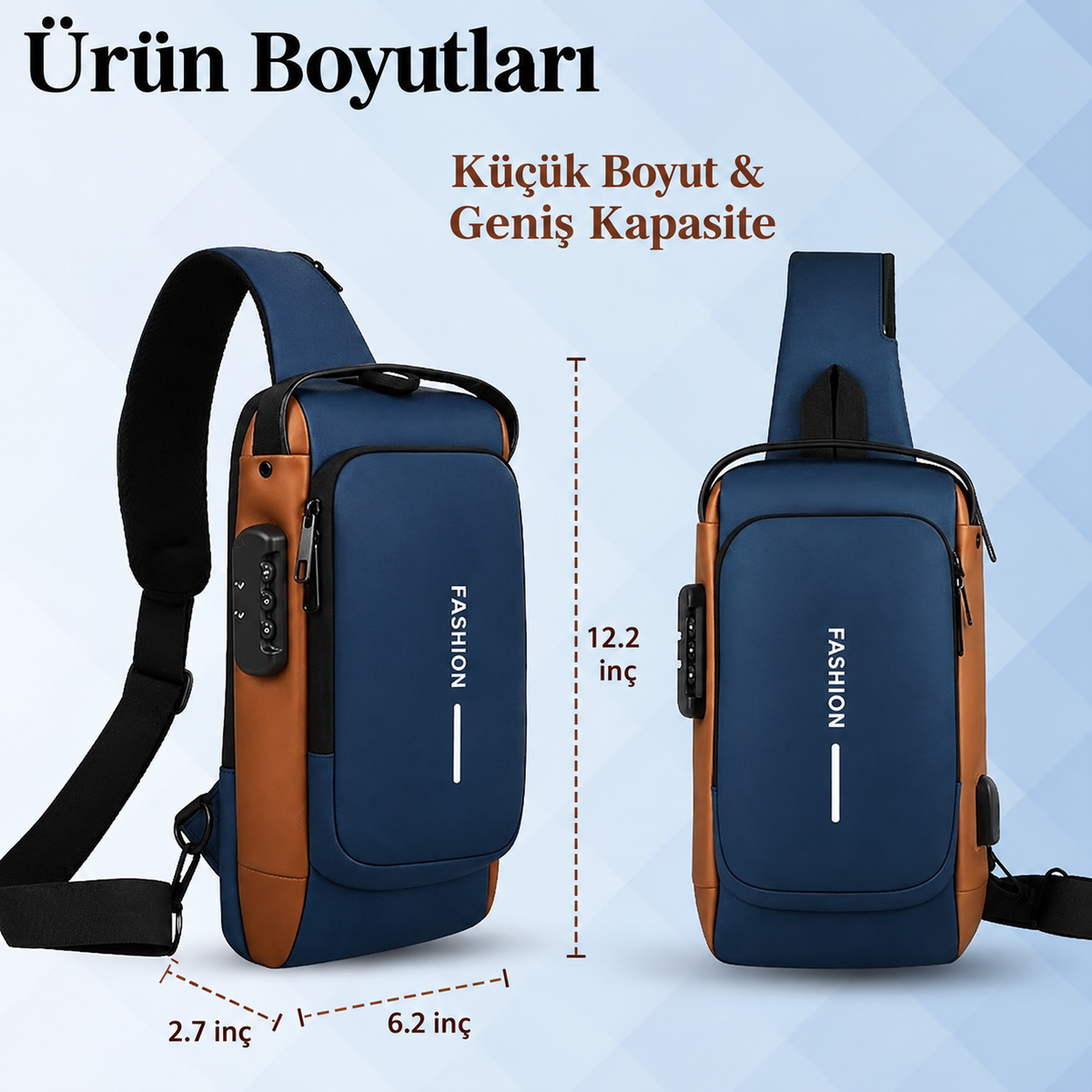 Çapraz Omuz Çantası | Çok Bölmeli Premium Seyahat Çantası