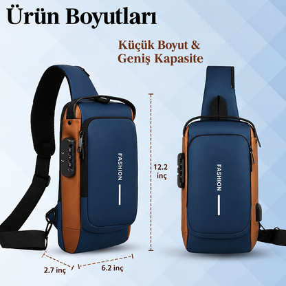 Çapraz Omuz Çantası | Çok Bölmeli Premium Seyahat Çantası