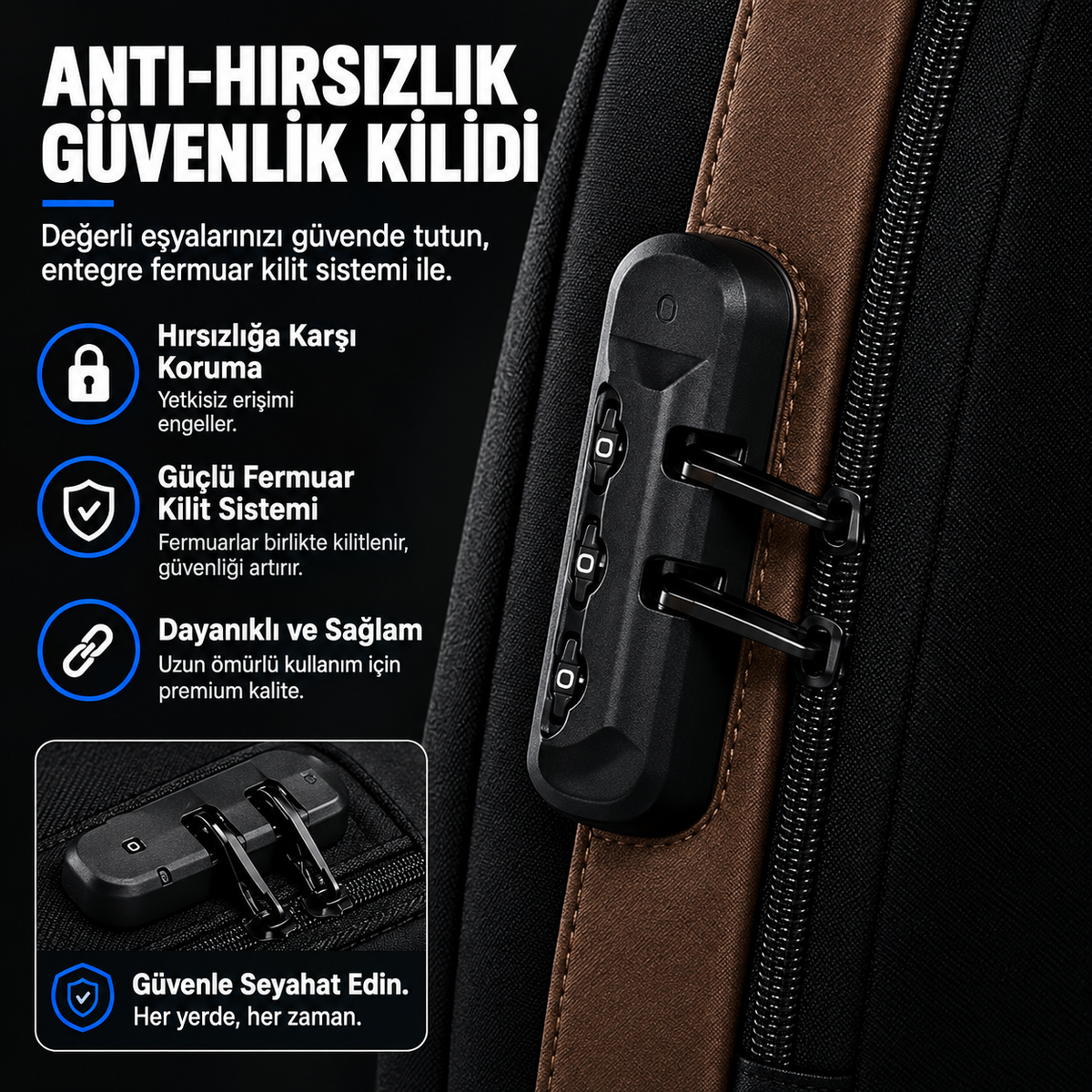 Çapraz Omuz Çantası | Çok Bölmeli Premium Seyahat Çantası