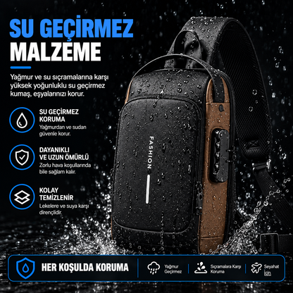Çapraz Omuz Çantası | Çok Bölmeli Premium Seyahat Çantası